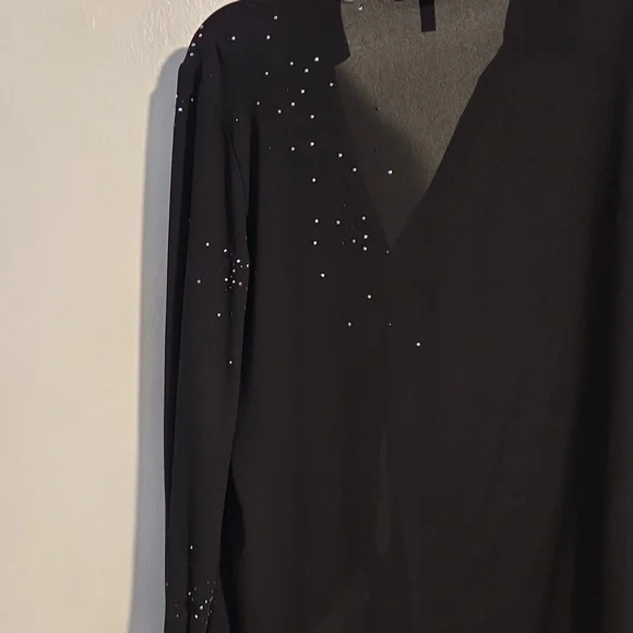 Tie front glitter blouse - Picture 3 of 4